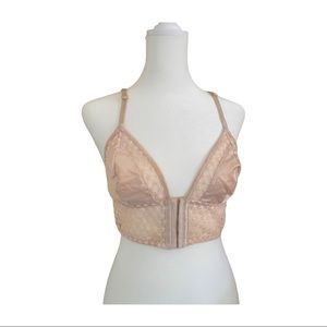 Victoria's Secret Luxe Lingerie starburst Longline Triangle Bralette Cream